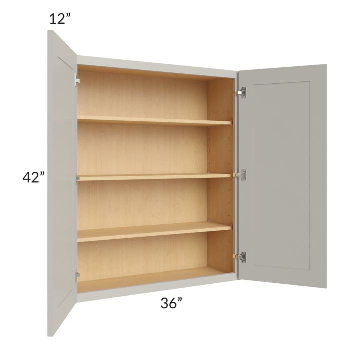 RTA Stone Shaker 36" x 42" Wall Cabinet with 2 Decorative End Panels