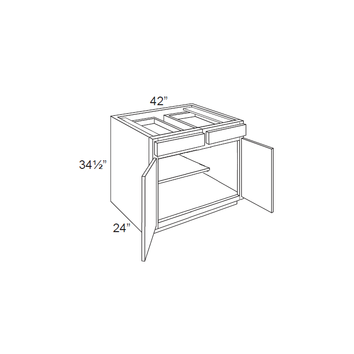 RTA Stone Shaker 42" Base Cabinet