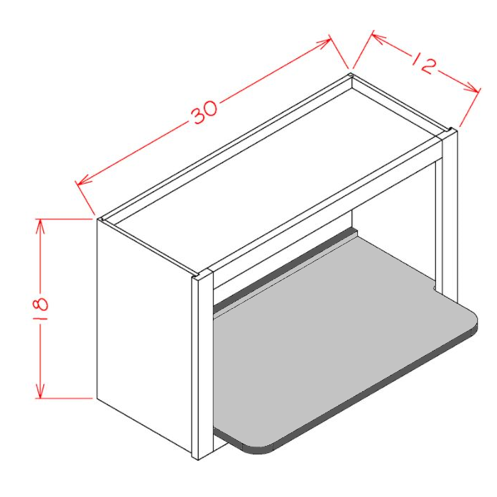 RTA Stone Shaker Wall Microwave Shelf Kit