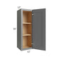RTA Stratton Light Grey Shaker 12" x 36" Wall Cabinet