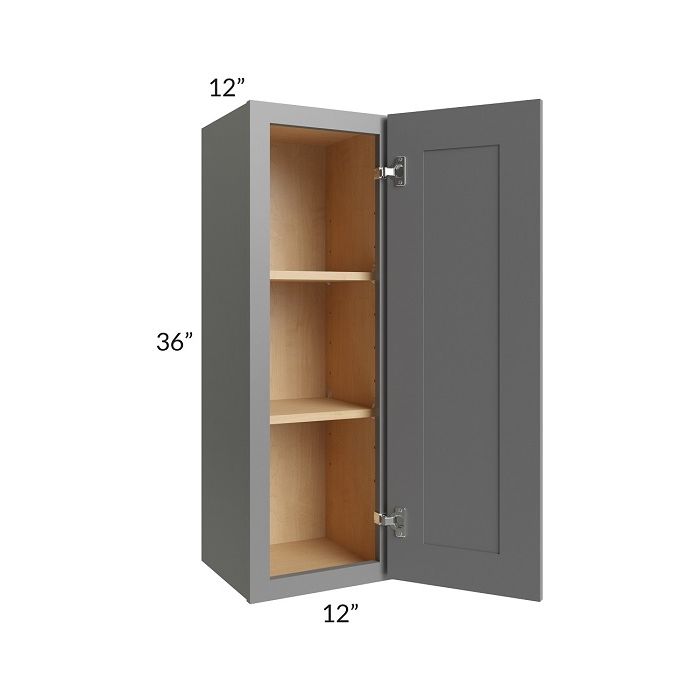RTA Stratton Light Grey Shaker 12" x 36" Wall Cabinet