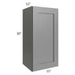 RTA Stratton Light Grey Shaker 15" x 30" Wall Cabinet