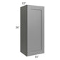 RTA Stratton Light Grey Shaker 15" x 36" Wall Cabinet
