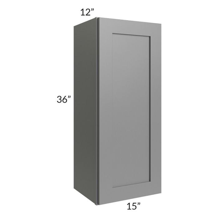RTA Stratton Light Grey Shaker 15" x 36" Wall Cabinet