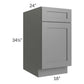RTA Stratton Light Grey Shaker 18" Base Cabinet