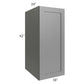 RTA Stratton Light Grey Shaker 18" x 42" x 24" Pantry Wall Cabinet