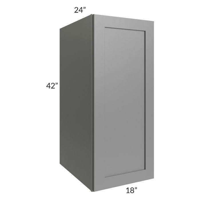 RTA Stratton Light Grey Shaker 18" x 42" x 24" Pantry Wall Cabinet