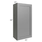RTA Stratton Light Grey Shaker 21" x 42" Wall Cabinet