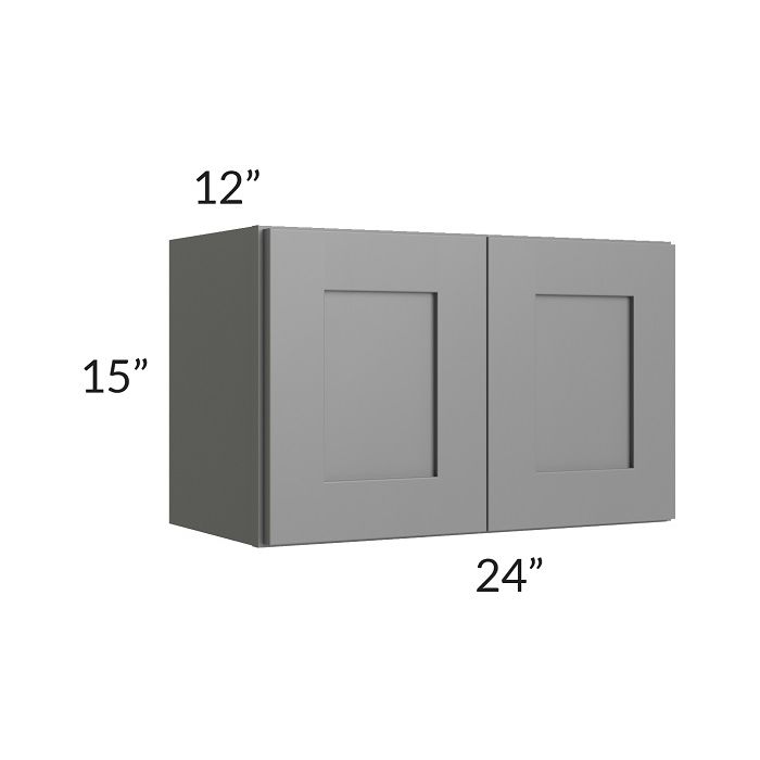 RTA Stratton Light Grey Shaker 24" x 15" Wall Cabinet