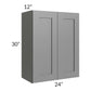 RTA Stratton Light Grey Shaker 24" x 30" Wall Cabinet