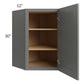 RTA Stratton Light Grey Shaker 24" x 30" Wall Diagonal Corner Cabinet
