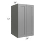 RTA Stratton Light Grey Shaker 24" x 42" x 24" Pantry Wall Cabinet
