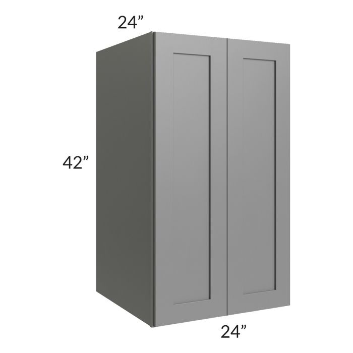 RTA Stratton Light Grey Shaker 24" x 42" x 24" Pantry Wall Cabinet