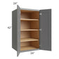 RTA Stratton Light Grey Shaker 24" x 42" x 24" Pantry Wall Cabinet