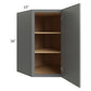 RTA Stratton Light Grey Shaker 27" x 36" Wall Diagonal Corner Cabinet