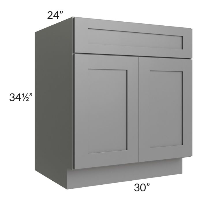 RTA Stratton Light Grey Shaker 30" Base Cabinet