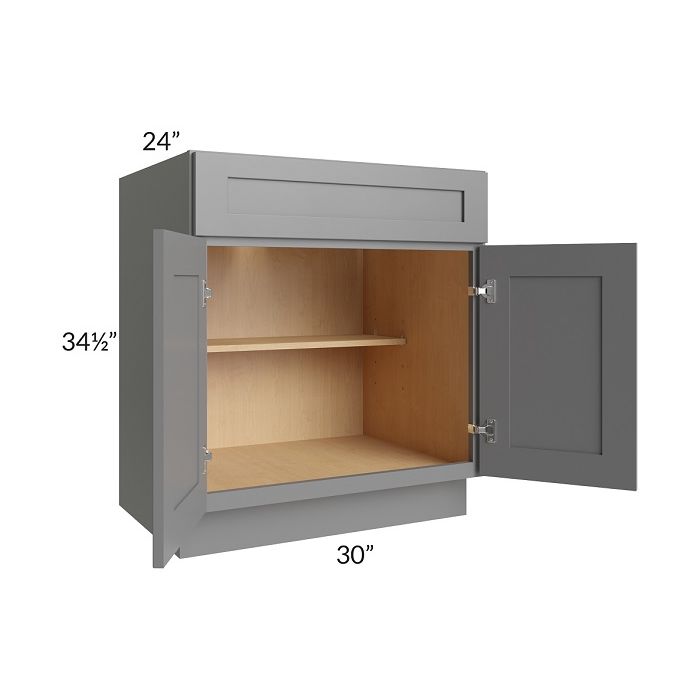 RTA Stratton Light Grey Shaker 30" Base Cabinet