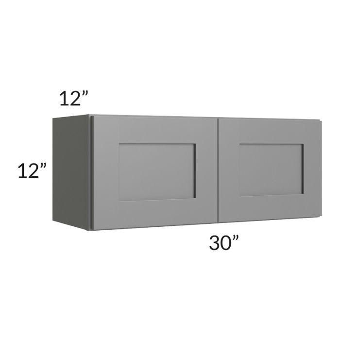 RTA Stratton Light Grey Shaker 30" x 12" Wall Cabinet