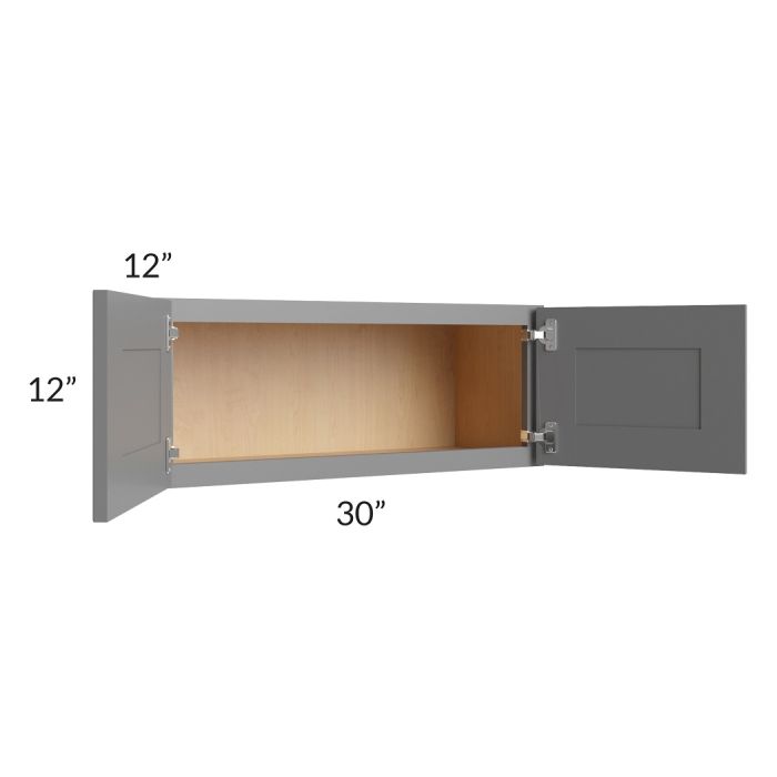 RTA Stratton Light Grey Shaker 30" x 12" Wall Cabinet