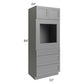 RTA Stratton Light Grey Shaker 33" x 84" Oven Cabinet
