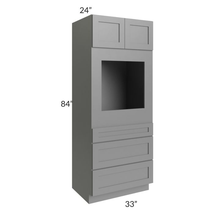 RTA Stratton Light Grey Shaker 33" x 84" Oven Cabinet