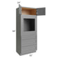 RTA Stratton Light Grey Shaker 33" x 84" Oven Cabinet