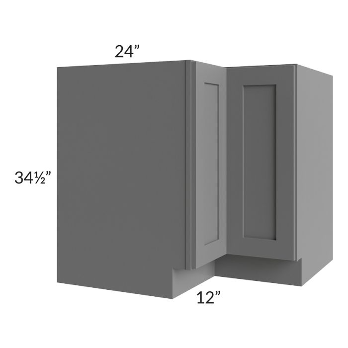 RTA Stratton Light Grey Shaker 36" Lazy Susan Base Cabinet