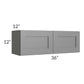 RTA Stratton Light Grey Shaker 36" x 12" Wall Cabinet`