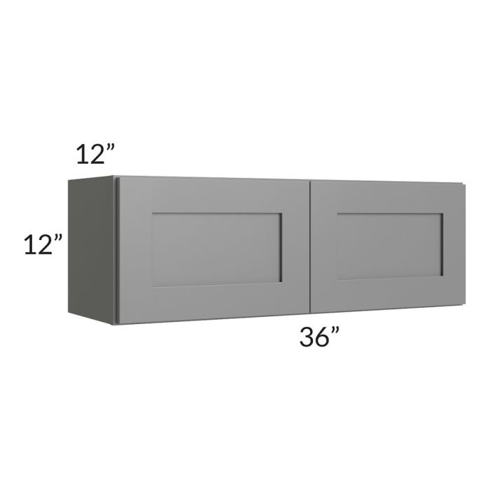 RTA Stratton Light Grey Shaker 36" x 12" Wall Cabinet`
