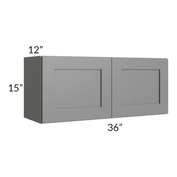 RTA Stratton Light Grey Shaker 36" x 15" Wall Cabinet