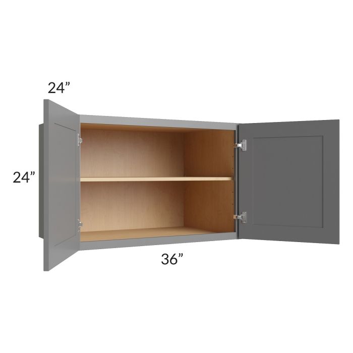 RTA Stratton Light Grey Shaker 36" x 24" x 24" Wall Cabinet
