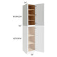 RTA Stratton White Shaker 18" x 42" x 24" Pantry Wall Cabinet