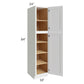 RTA Stratton White Shaker 18" x 84" Pantry Cabinet