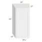 RTA Stratton White Shaker 24" x 42" Wall End Angle Cabinet