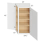 RTA Stratton White Shaker 24" x 42" Wall End Angle Cabinet