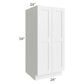 RTA Stratton White Shaker 24" x 54" Pantry Base Cabinet