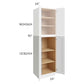 RTA Stratton White Shaker 24" x 54" Pantry Base Cabinet