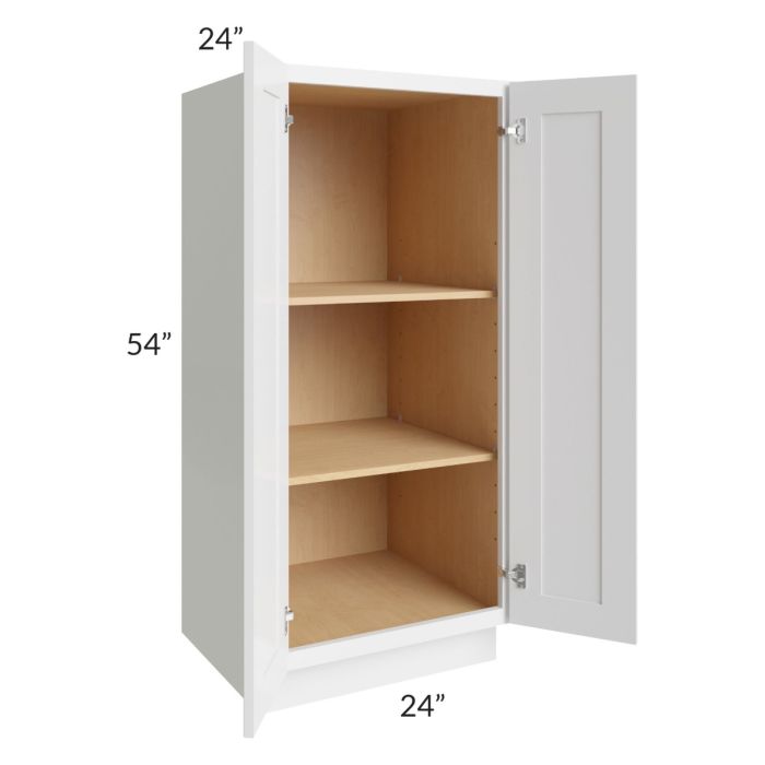 RTA Stratton White Shaker 24" x 54" Pantry Base Cabinet