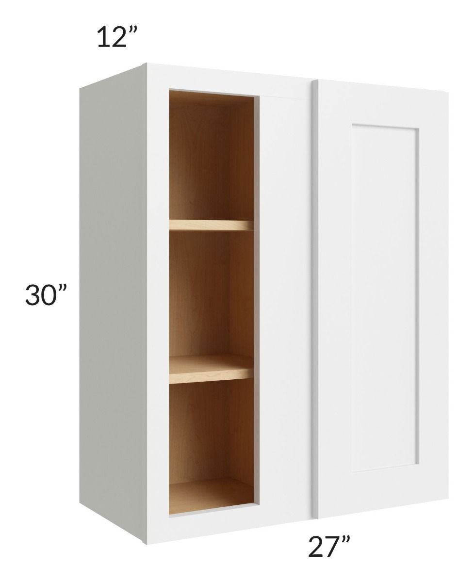 RTA Stratton White Shaker 27" x 30" Wall Blind Cabinet