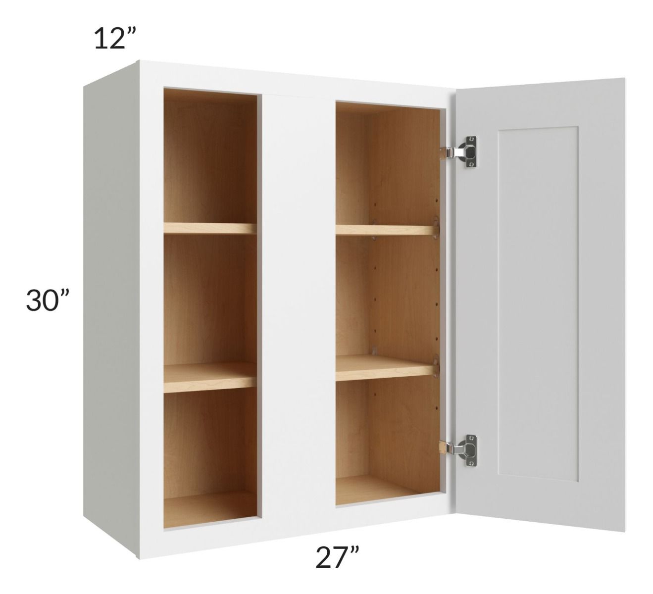 RTA Stratton White Shaker 27" x 30" Wall Blind Cabinet