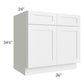 RTA Stratton White Shaker 36" Sink Base Cabinet