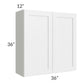 RTA Stratton White Shaker 36" x 36" Wall Cabinet