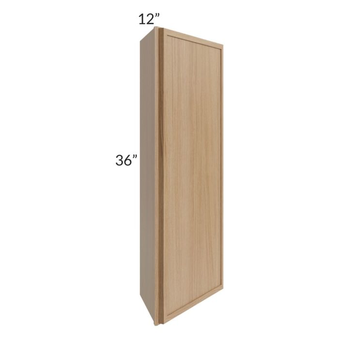 RTA Township Rift Oak 12" x 36" Wall End Angle Cabinet