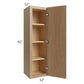 RTA Township Rift Oak 12" x 42" Wall Cabinet - Finished Right Side