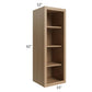 RTA Township Rift Oak 15" x 42" Wall Open Cabinet