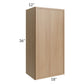 RTA Township Rift Oak 18" x 36" Wall Cabinet with 2 Decorative End Panels - Finished Right Side