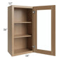 RTA Township Rift Oak 18" x 36" Wall Glass Door Cabinet