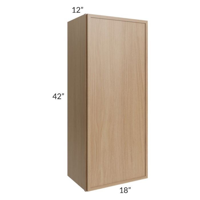 RTA Township Rift Oak 18" x 42" Wall Cabinet - Finished Left Side