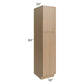 RTA Township Rift Oak 18" x 84" Wall Pantry Cabinet with 4 Roll Out Trays
