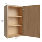 RTA Township Rift Oak 21" x 36" Wall Cabinet with 1 Decorative End Panel - Finished Right Side